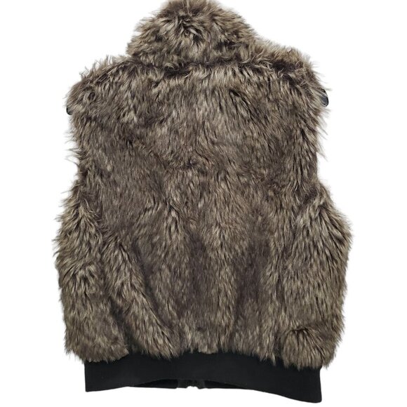 Rue 21 Women's Brown Sleeveless Zip Front Mock Neck Faux Fur Vest Size‎ XL - Picture 7 of 7